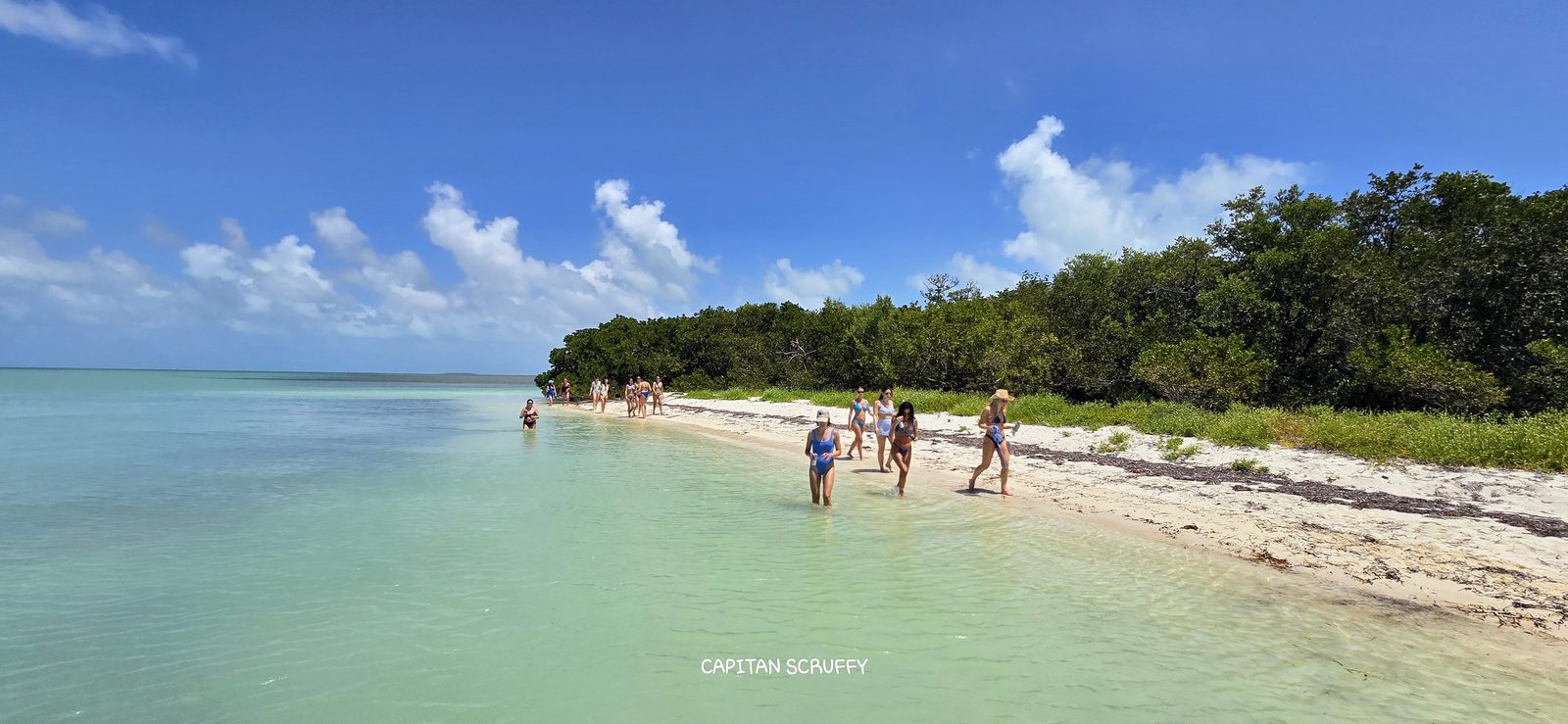 Guests relaxing at a Key West sandbar stop