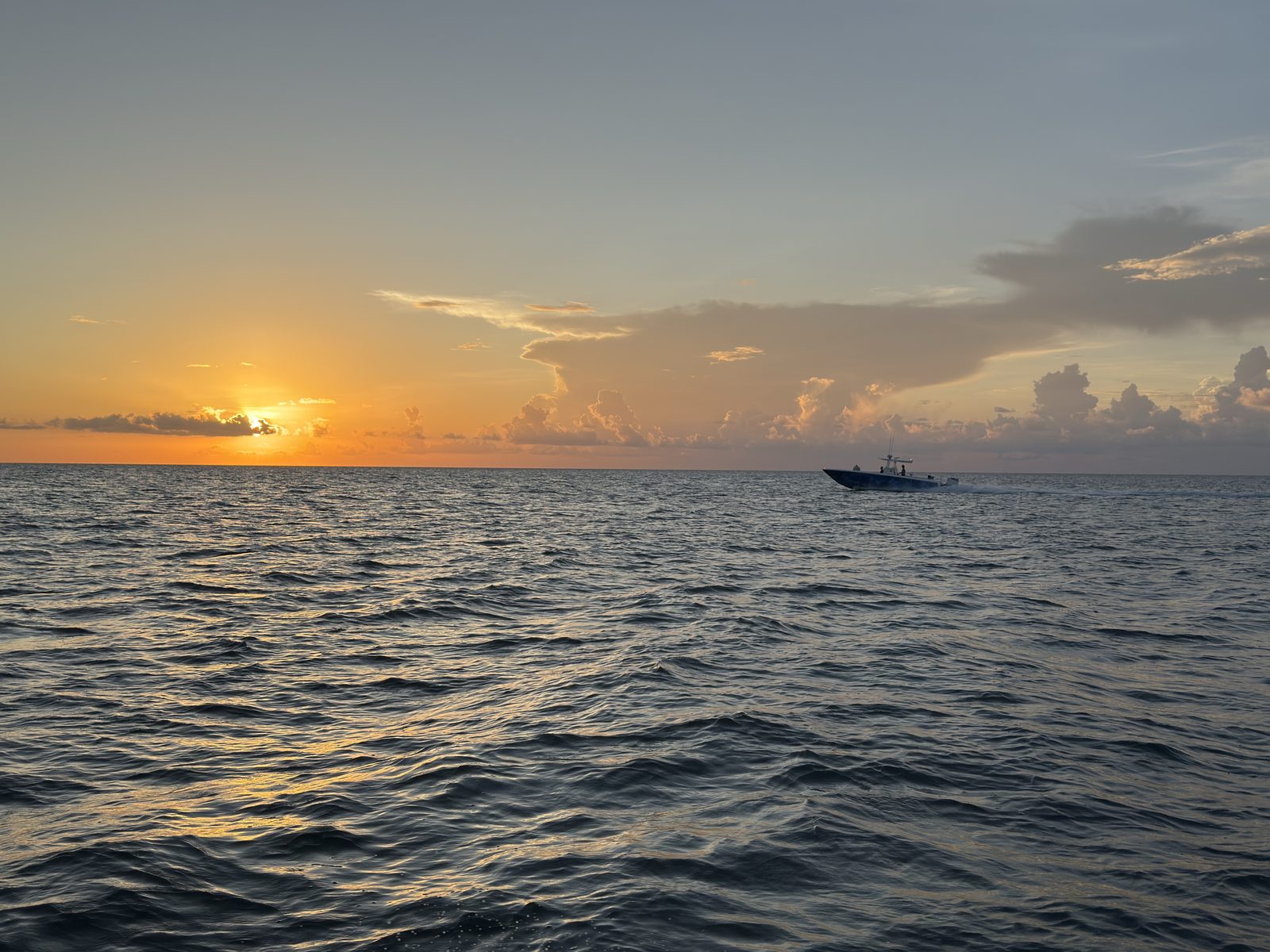 Private sunset charter in Key West at dusk